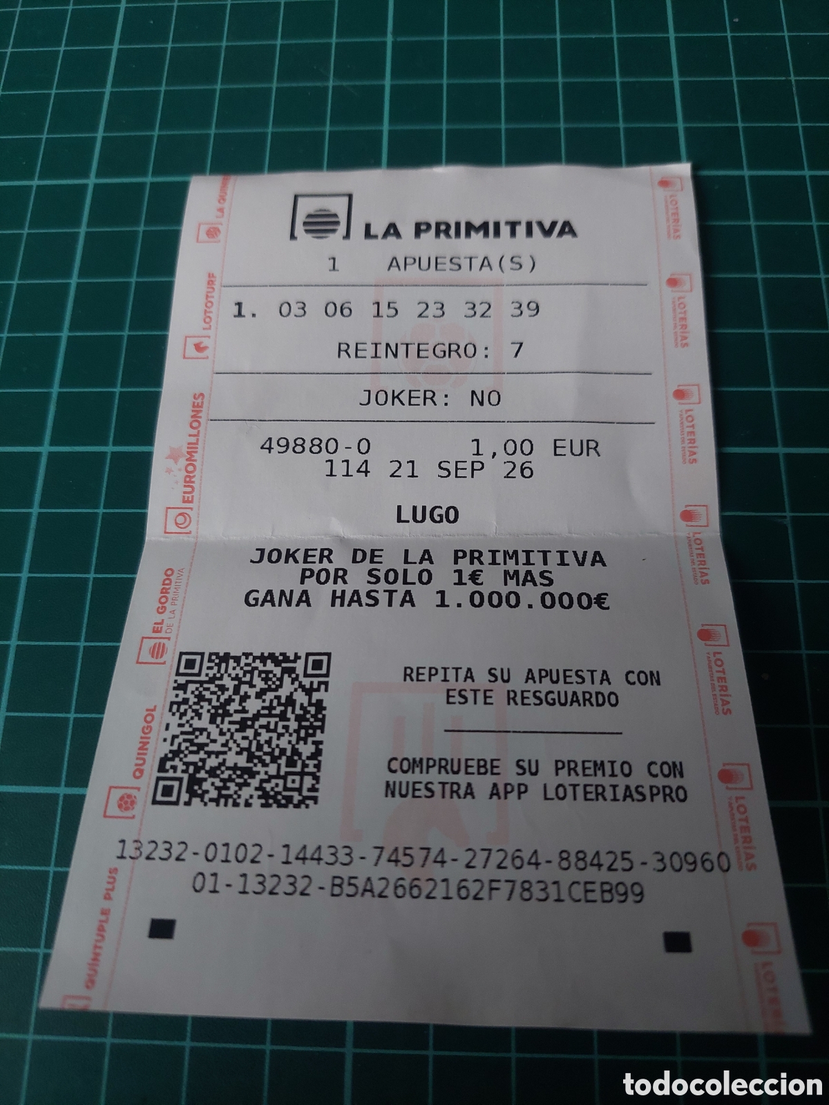 Loter&iacute;a nacional: APUESTAS PRIMITIVA LUGO
