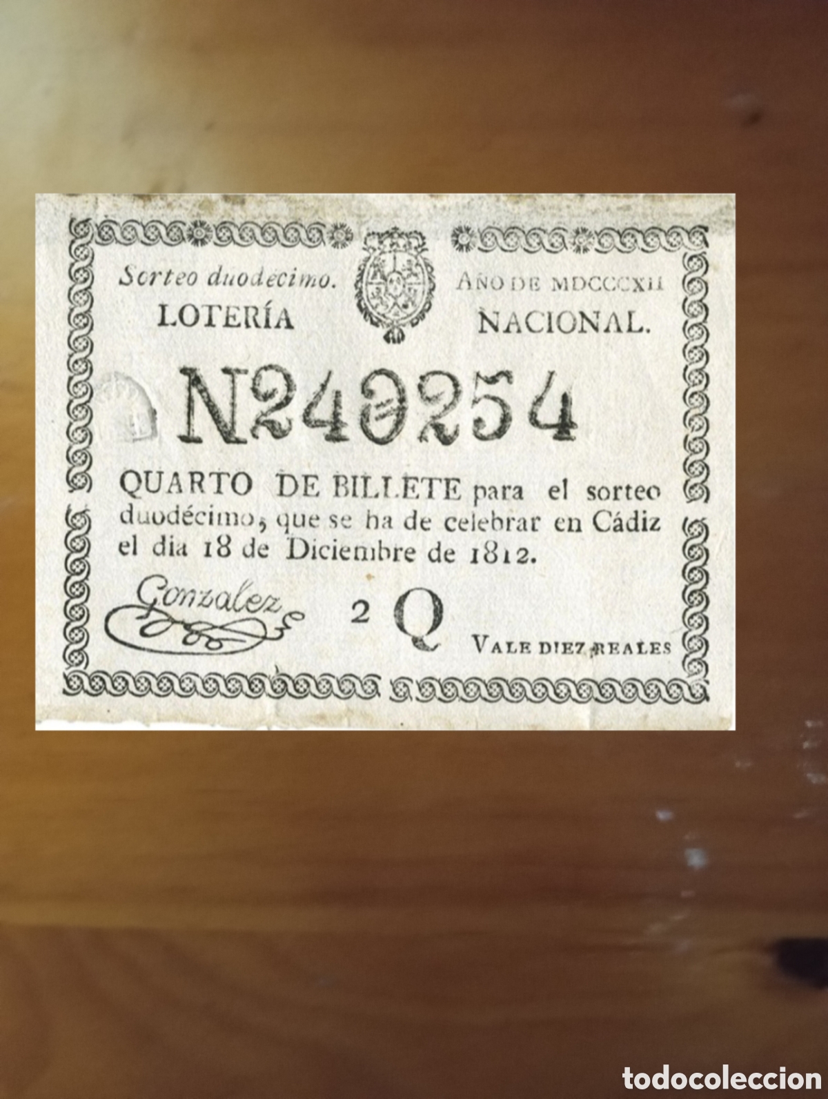Loter&iacute;a nacional: Antiguo d&eacute;cimo loter&iacute;a espa&ntilde;a