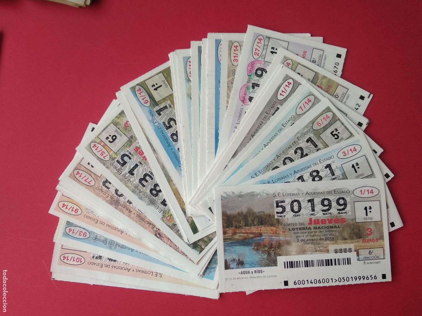 Loter&iacute;a nacional: LOTERIA NACIONAL A&Ntilde;O 2014 COMPLETO DE LOS JUEVES