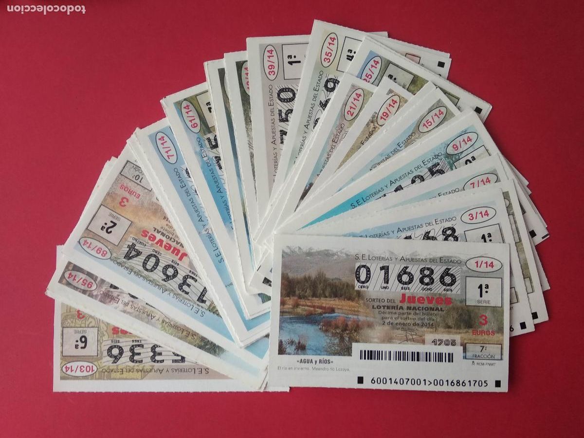 Loter&iacute;a nacional: LOTERIA NACIONAL A&Ntilde;O 2014 COMPLETO DE LOS JUEVES