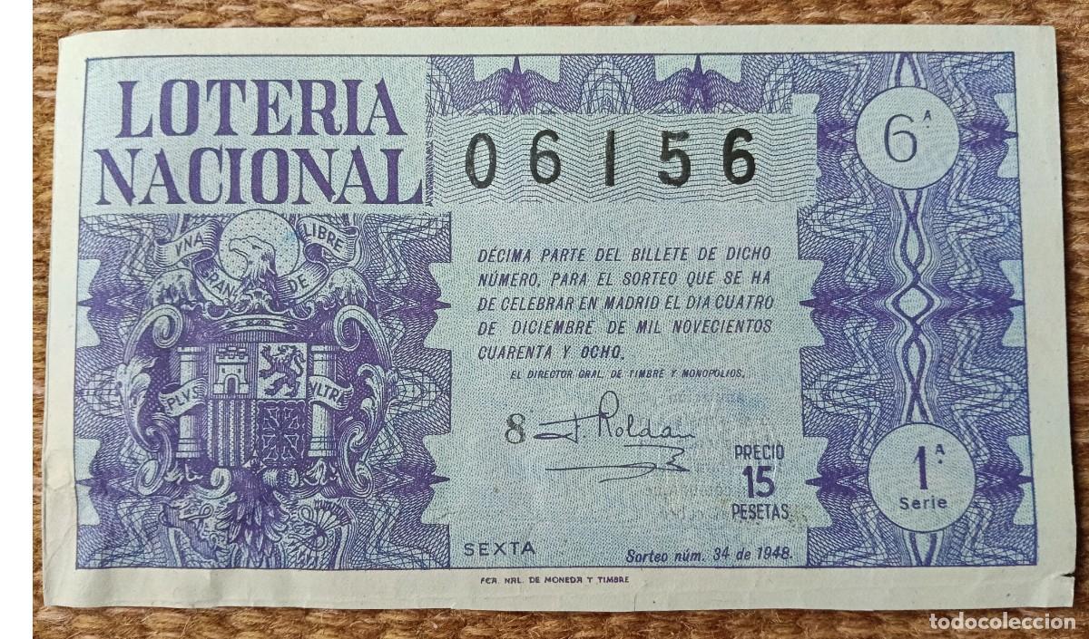 Loter&iacute;a nacional: LOTERIA NACIONAL SORTEO 34 - 1948