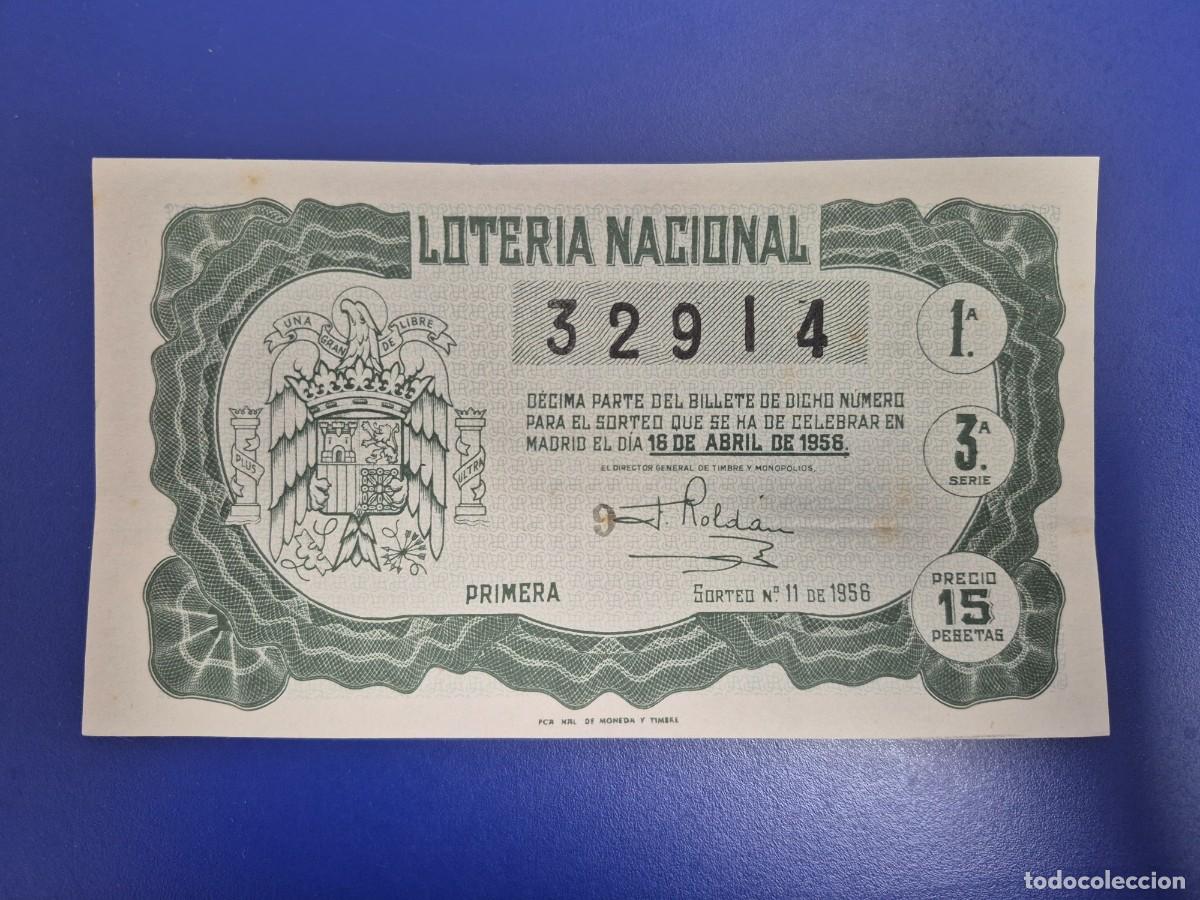Loter&iacute;a nacional: LOTERIA NACIONAL SORTEO 11 DE 1956