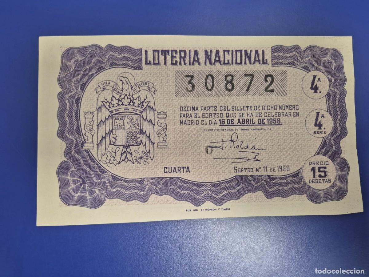 Loter&iacute;a nacional: LOTERIA NACIONAL SORTEO 11 DE 1956