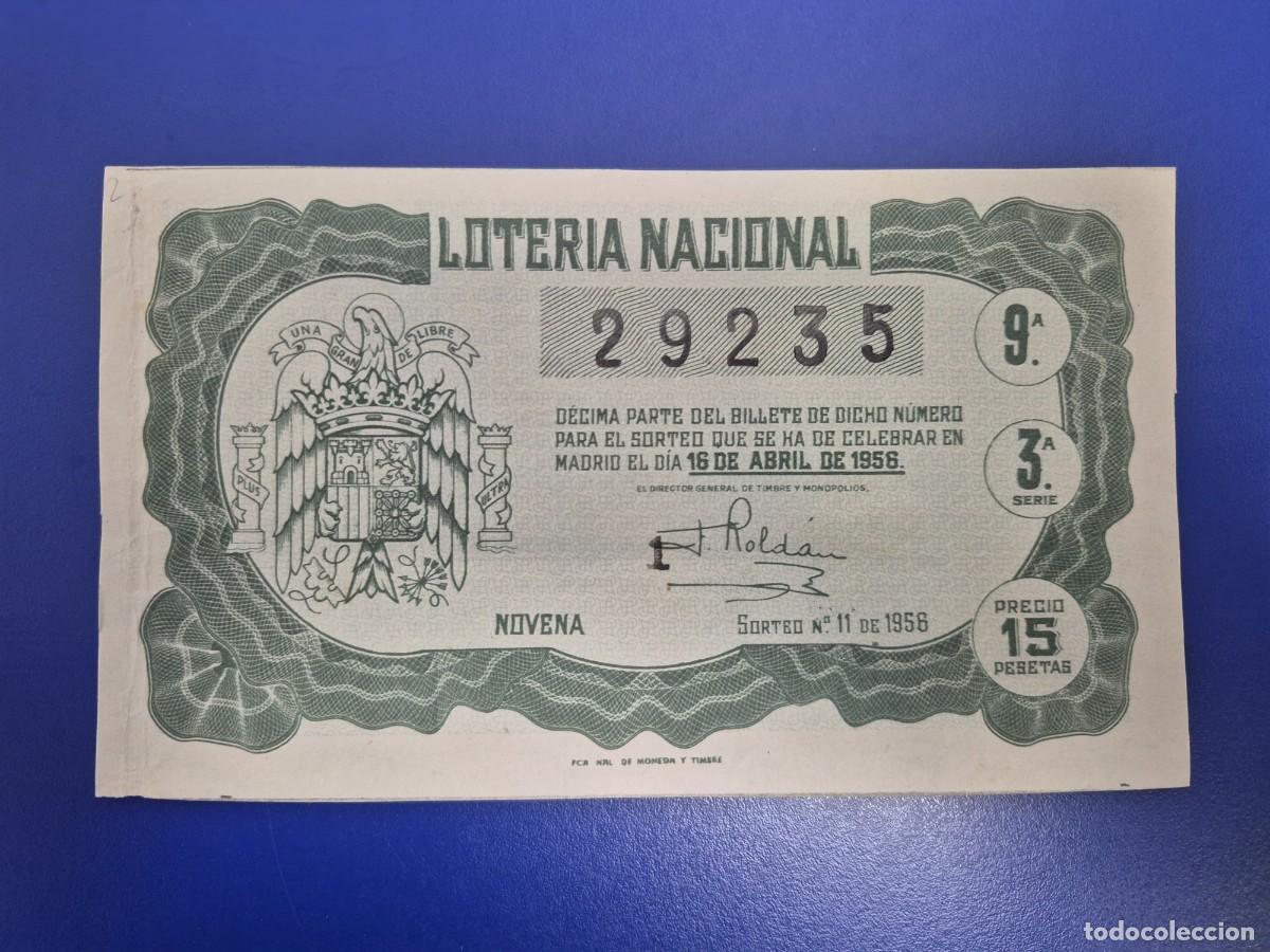 Loter&iacute;a nacional: LOTERIA NACIONAL SORTEO 11 DE 1956