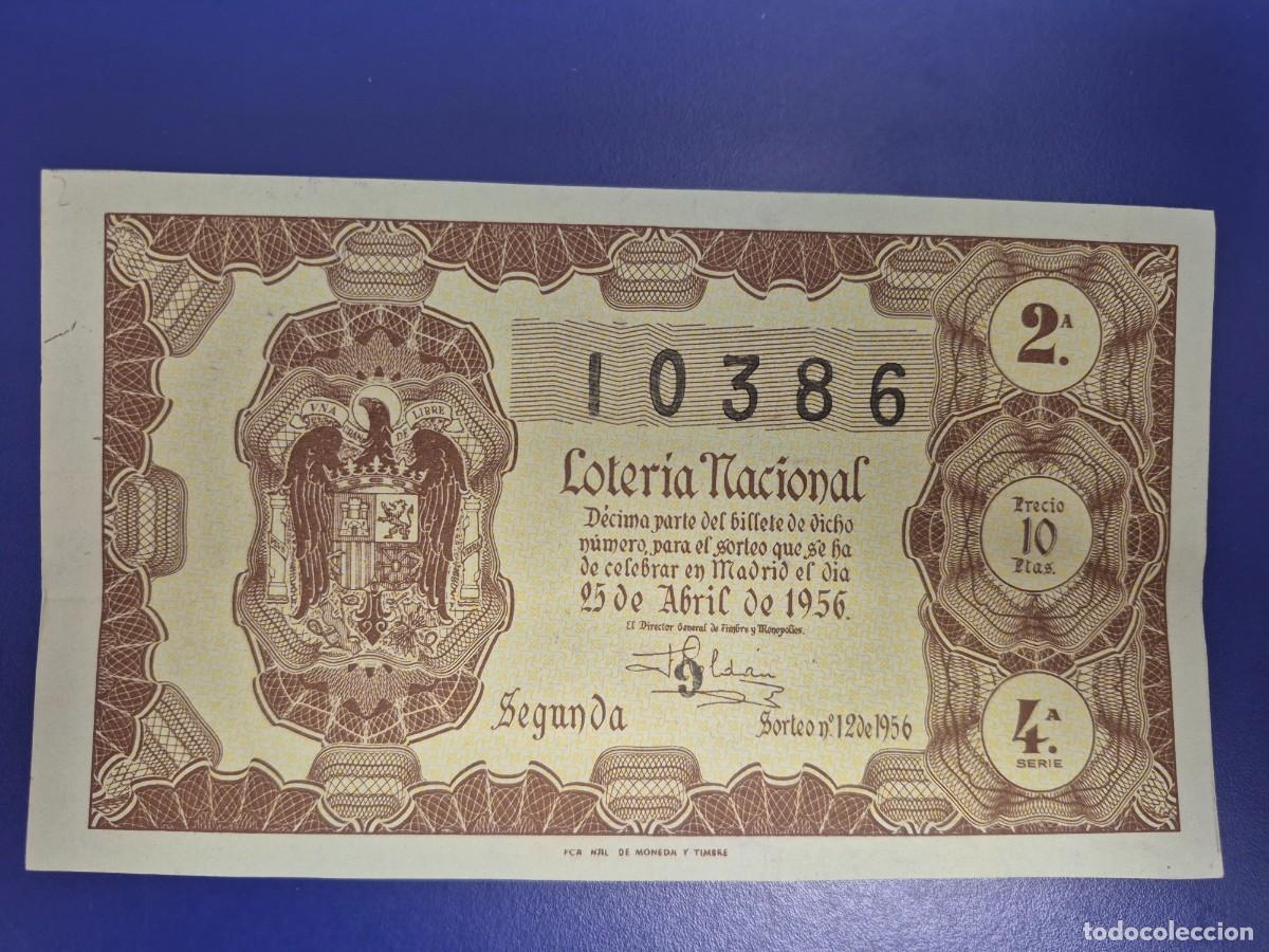 Loter&iacute;a nacional: LOTERIA NACIONAL SORTEO 12 DE 1956