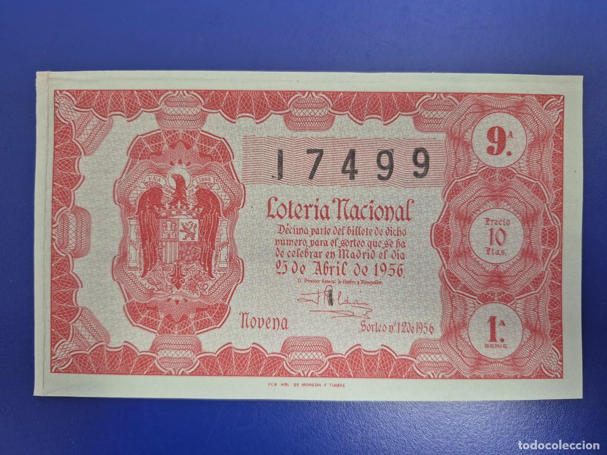 Loter&iacute;a nacional: LOTERIA NACIONAL SORTEO 12 DE 1956