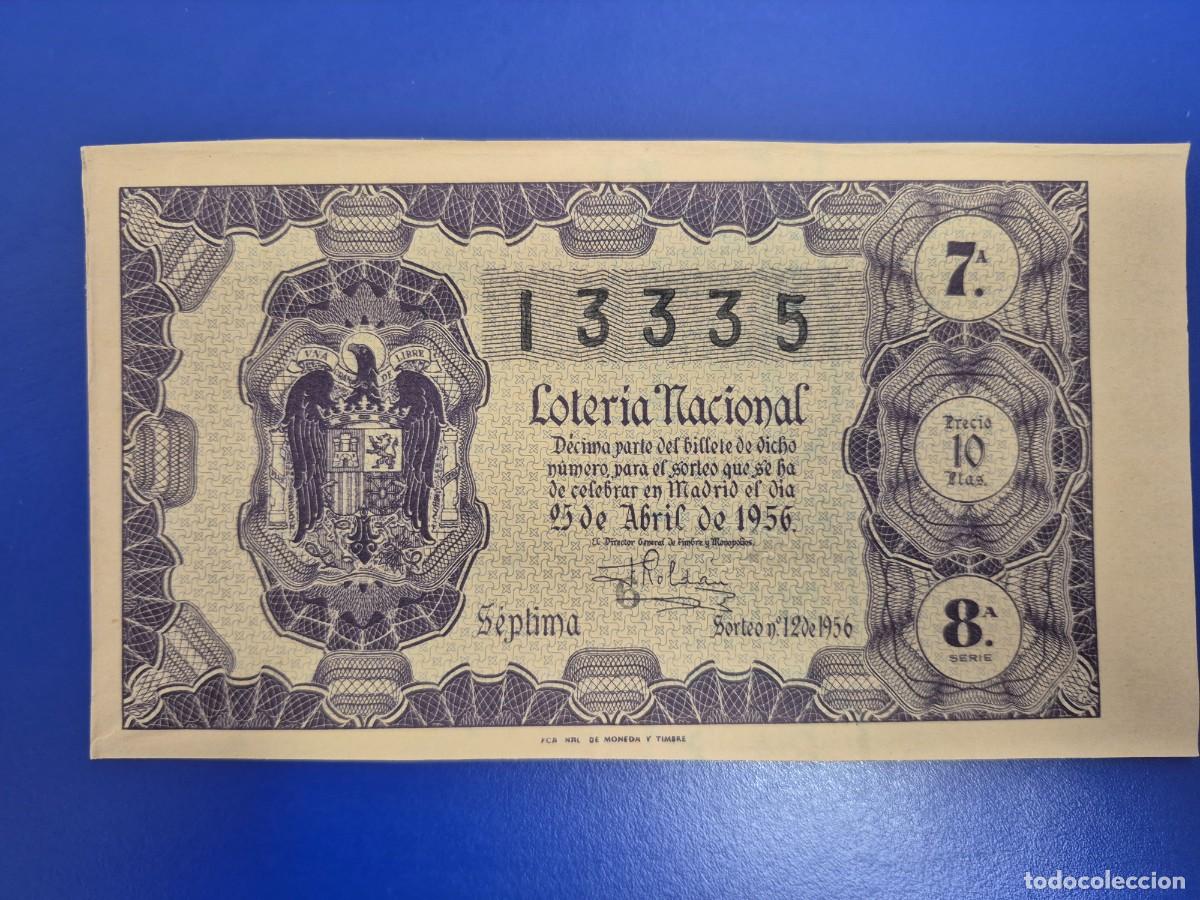 Loter&iacute;a nacional: LOTERIA NACIONAL SORTEO 12 DE 1956