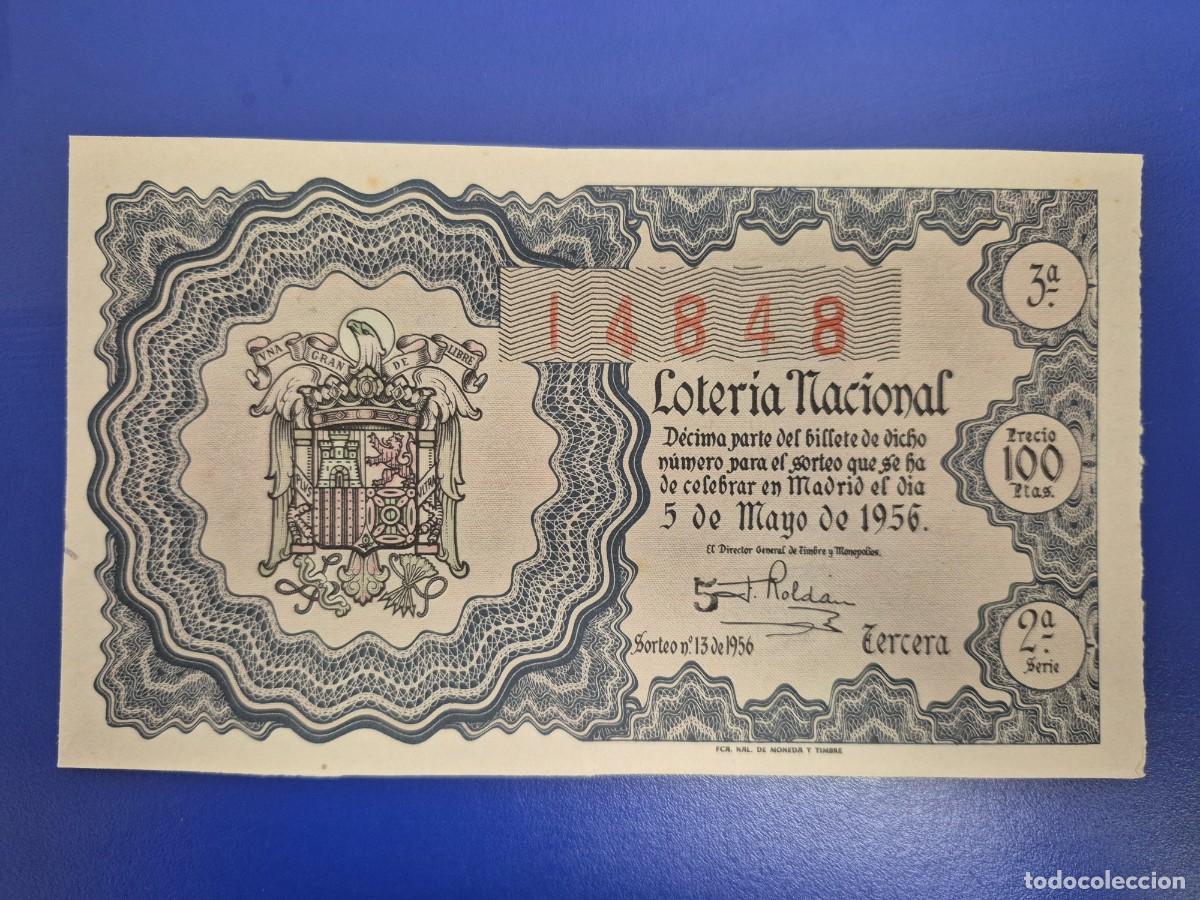 Loter&iacute;a nacional: LOTERIA NACIONAL SORTEO 13 DE 1956