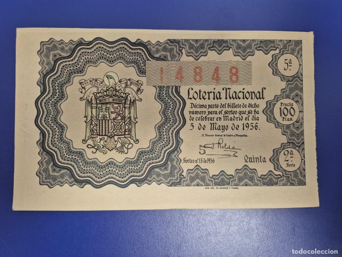 Loter&iacute;a nacional: LOTERIA NACIONAL SORTEO 13 DE 1956