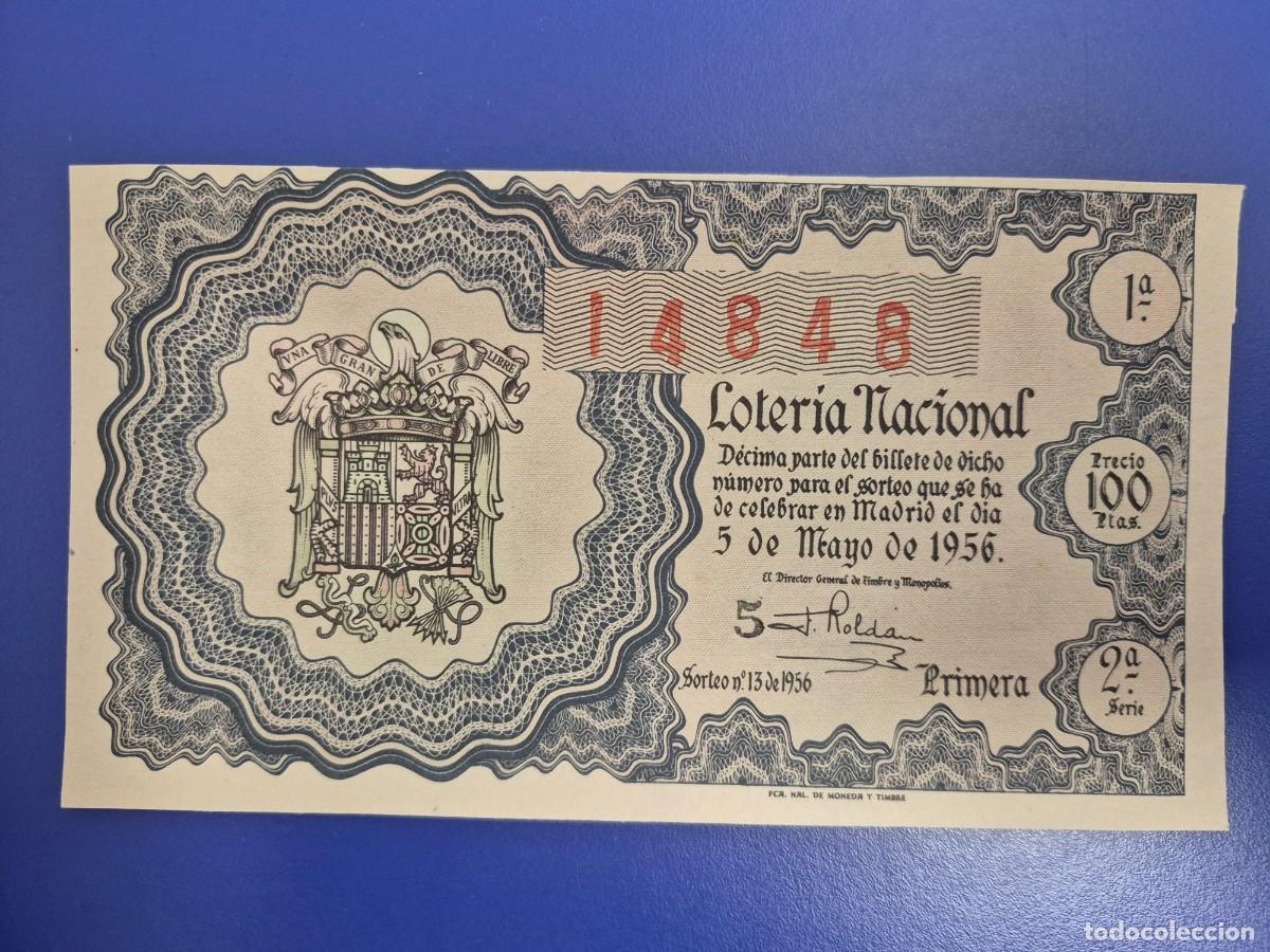 Loter&iacute;a nacional: LOTERIA NACIONAL SORTEO 13 DE 1956