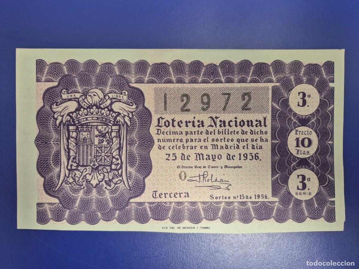 Loter&iacute;a nacional: LOTERIA NACIONAL SORTEO 15 DE 1956