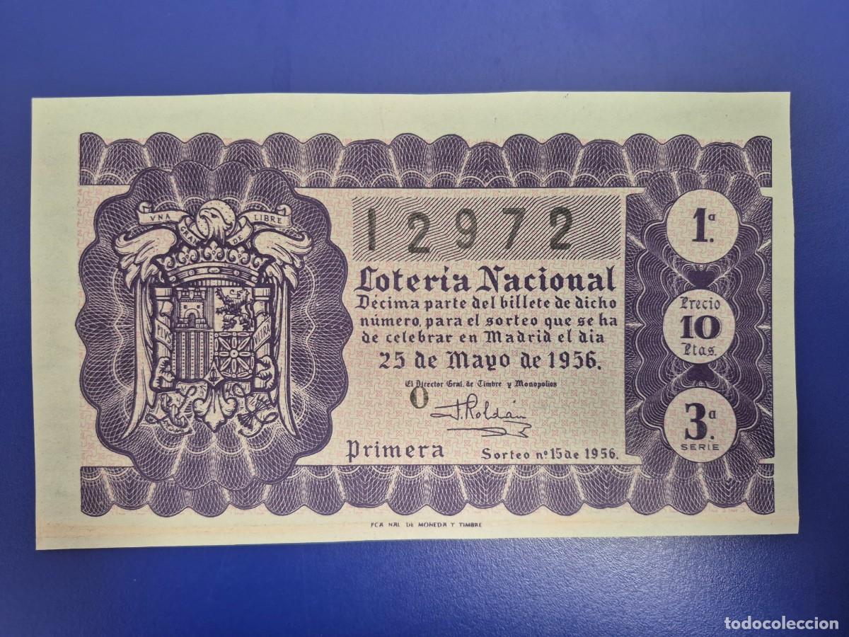 Loter&iacute;a nacional: LOTERIA NACIONAL SORTEO 15 DE 1956