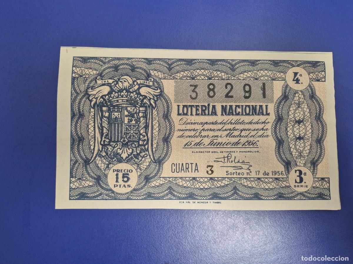Loter&iacute;a nacional: LOTERIA NACIONAL SORTEO 17 DE 1956