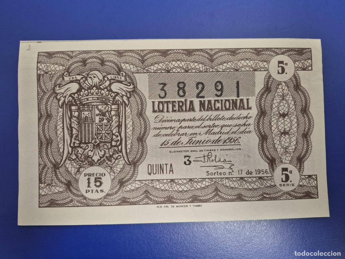 Loter&iacute;a nacional: LOTERIA NACIONAL SORTEO 17 DE 1956