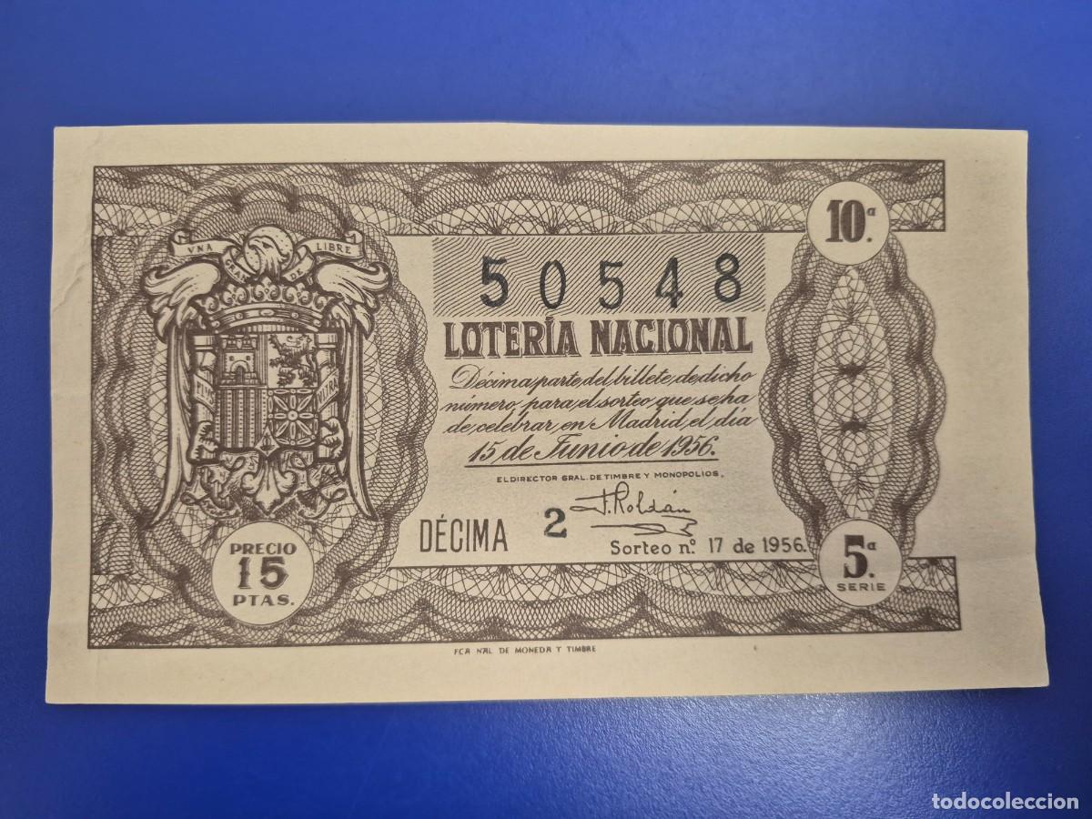 Loter&iacute;a nacional: LOTERIA NACIONAL SORTEO 17 DE 1956