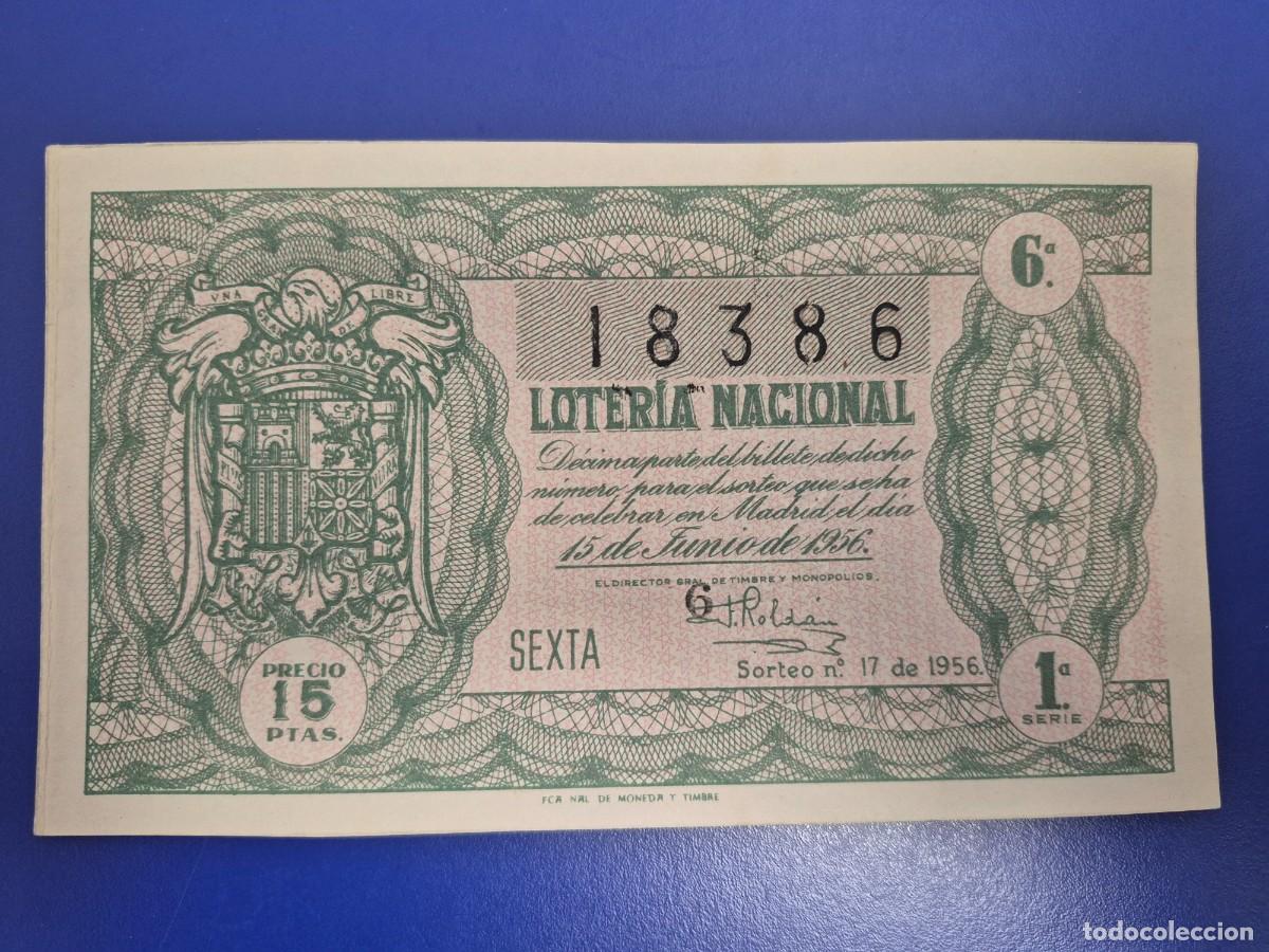 Loter&iacute;a nacional: LOTERIA NACIONAL SORTEO 17 DE 1956