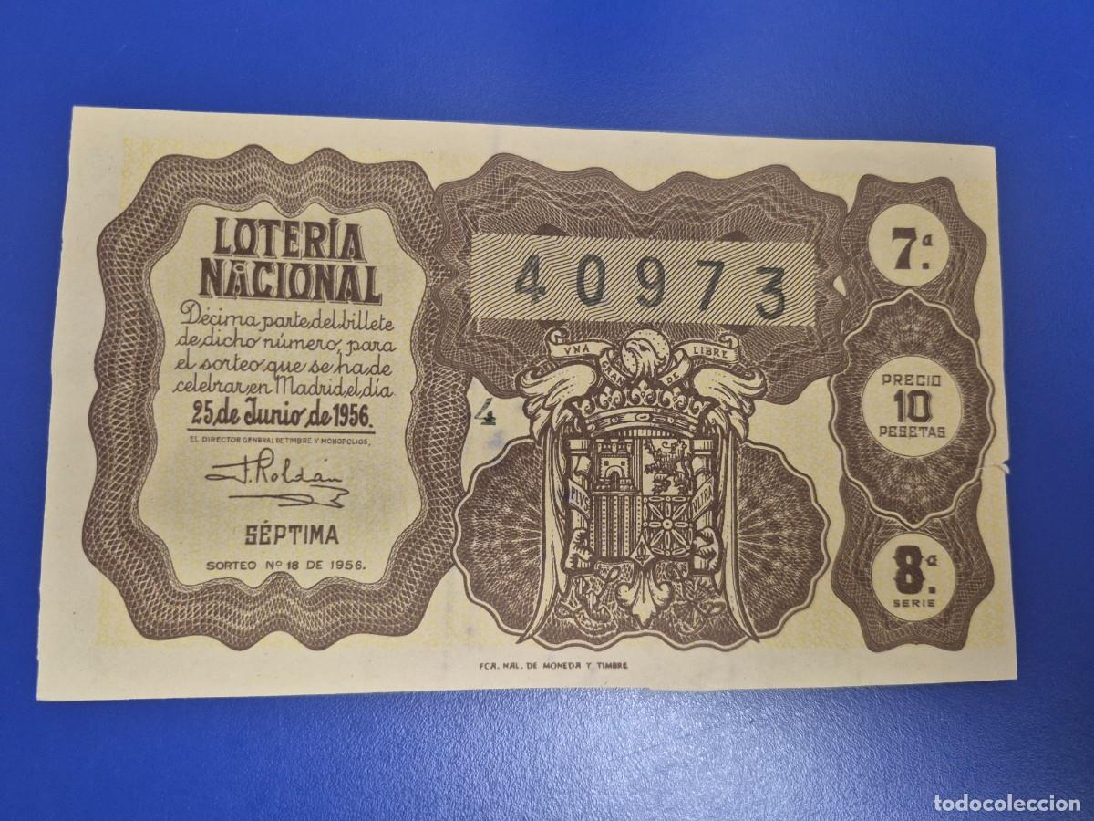 Loter&iacute;a nacional: LOTERIA NACIONAL SORTEO 18 DE 1956