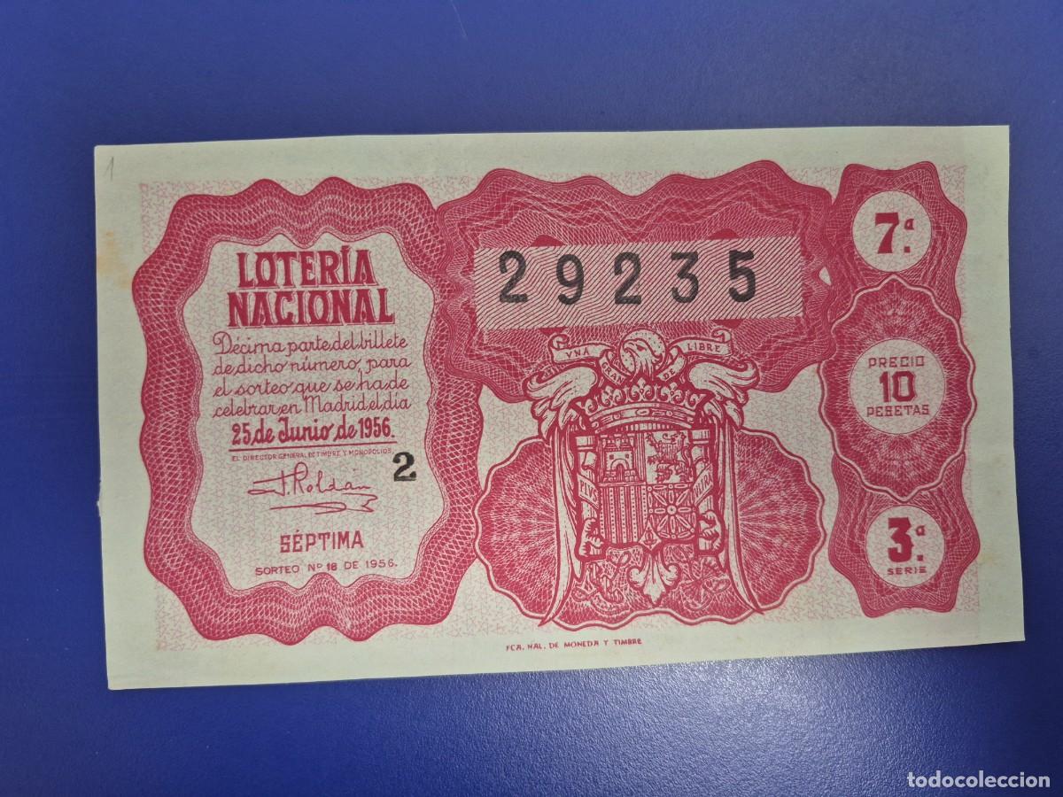 Loter&iacute;a nacional: LOTERIA NACIONAL SORTEO 18 DE 1956