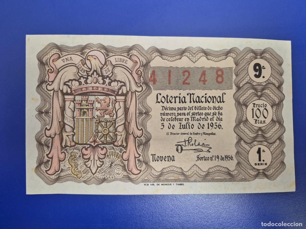 Loter&iacute;a nacional: LOTERIA NACIONAL SORTEO 19 DE 1956