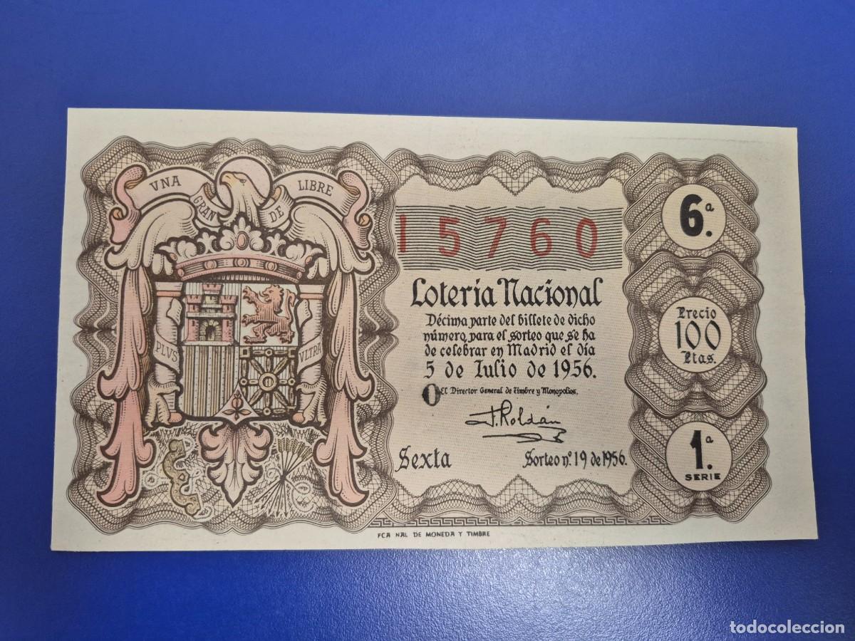 Loter&iacute;a nacional: LOTERIA NACIONAL SORTEO 19 DE 1956