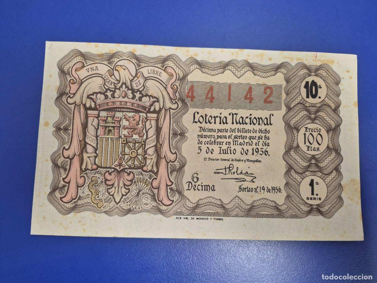 Loter&iacute;a nacional: LOTERIA NACIONAL SORTEO 19 DE 1956