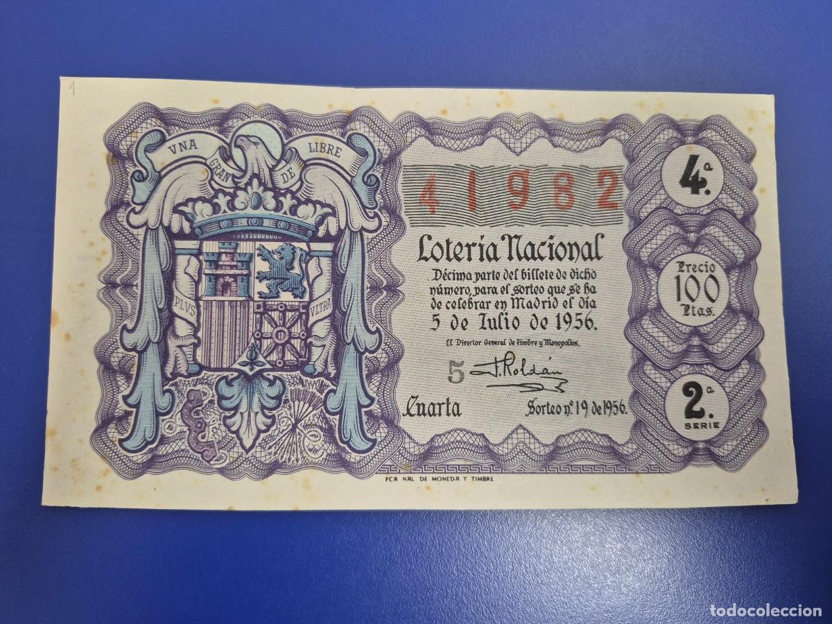 Loter&iacute;a nacional: LOTERIA NACIONAL SORTEO 19 DE 1956