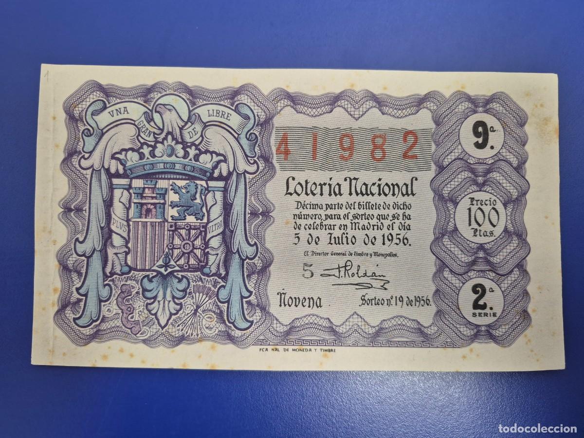 Loter&iacute;a nacional: LOTERIA NACIONAL SORTEO 19 DE 1956