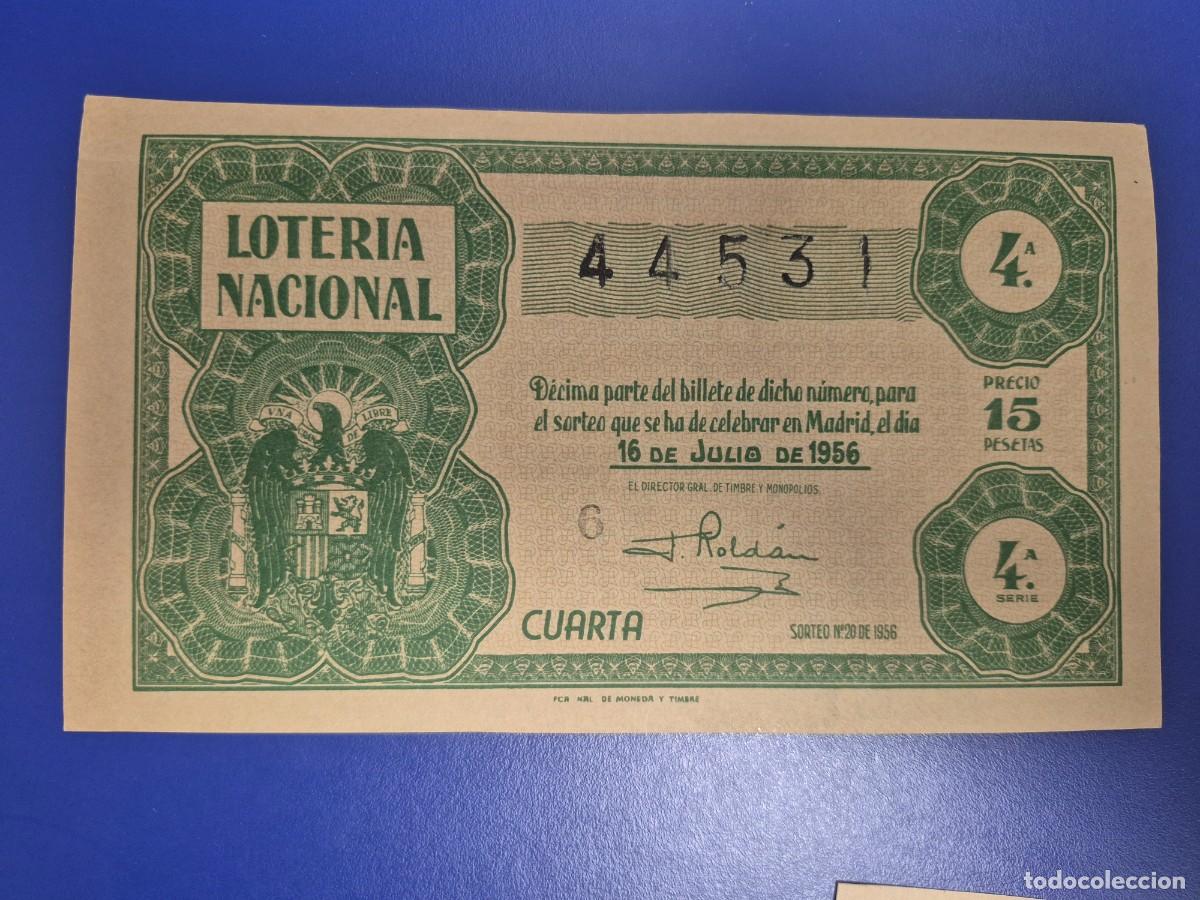 Loter&iacute;a nacional: LOTERIA NACIONAL SORTEO 20 DE 1956