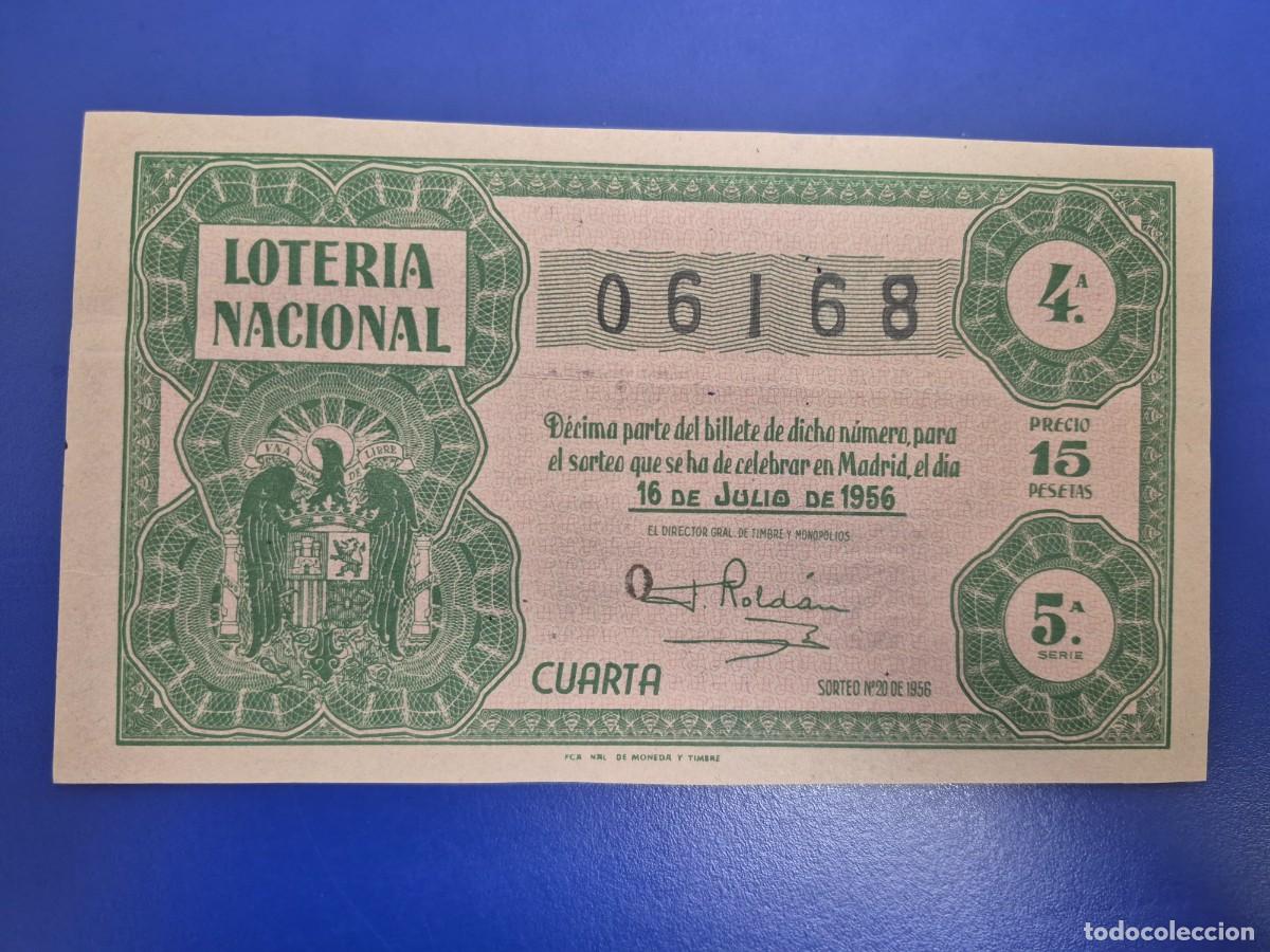 Loter&iacute;a nacional: LOTERIA NACIONAL SORTEO 20 DE 1956