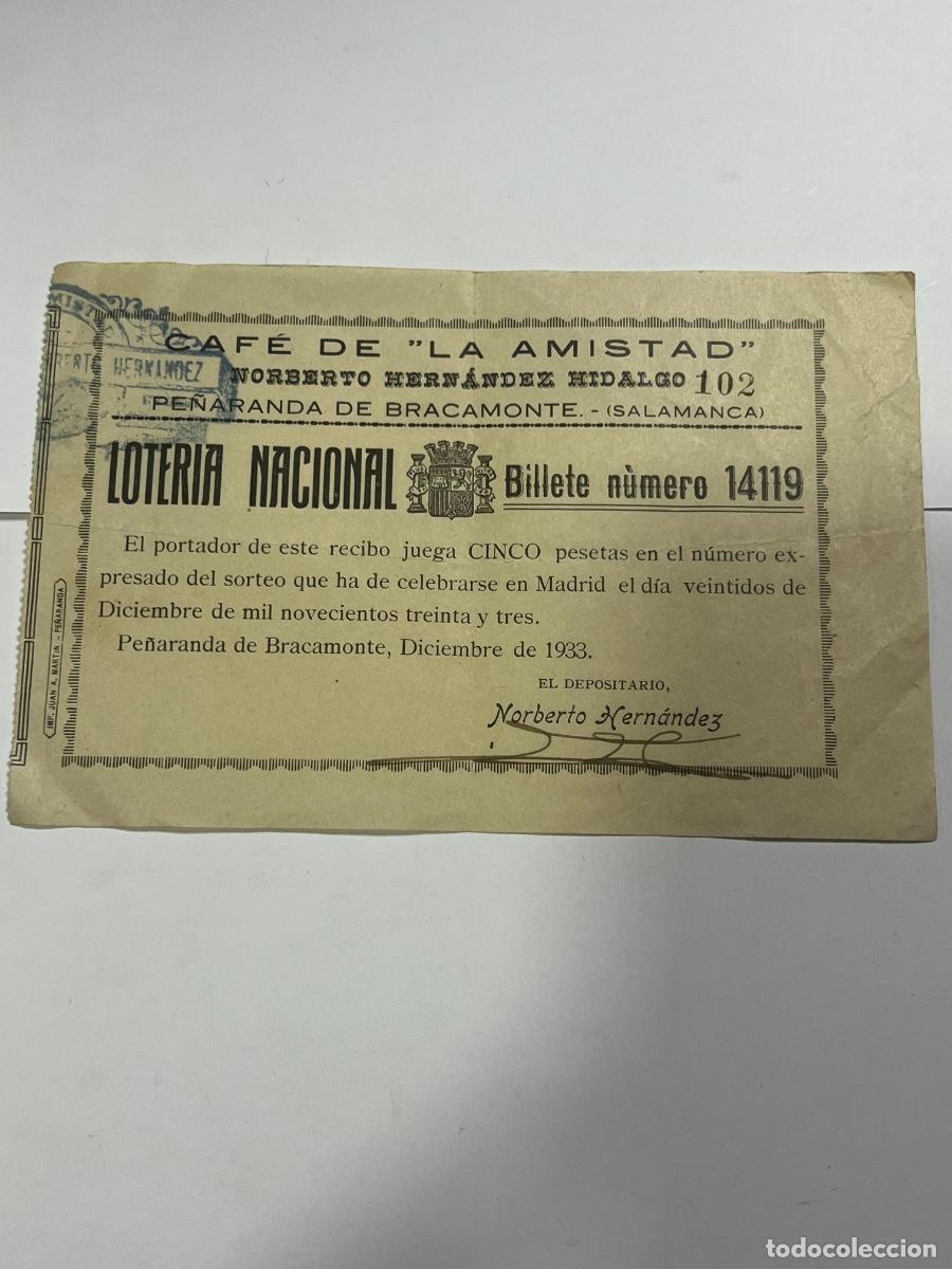 Loter&iacute;a nacional: LOTER&Iacute;A NACIONAL. REPUBLICA ESPA&Ntilde;OLA. CAF&Eacute; DE LA AMISTAD.