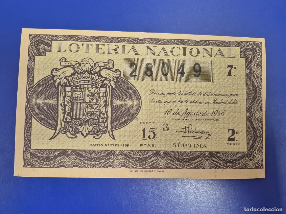 Loter&iacute;a nacional: LOTERIA NACIONAL SORTEO 23 DE 1956