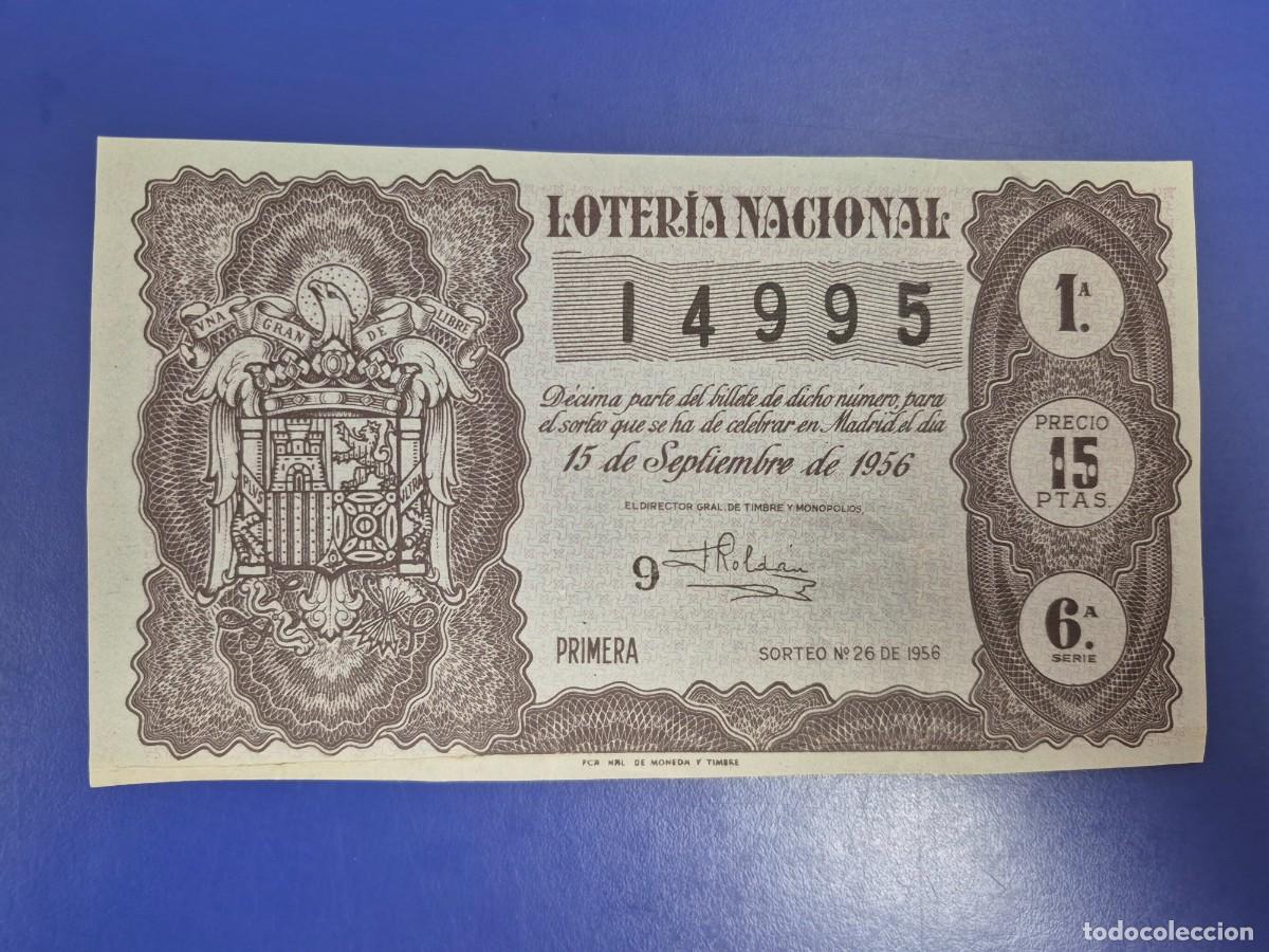 Loter&iacute;a nacional: LOTERIA NACIONAL SORTEO 26 DE 1956