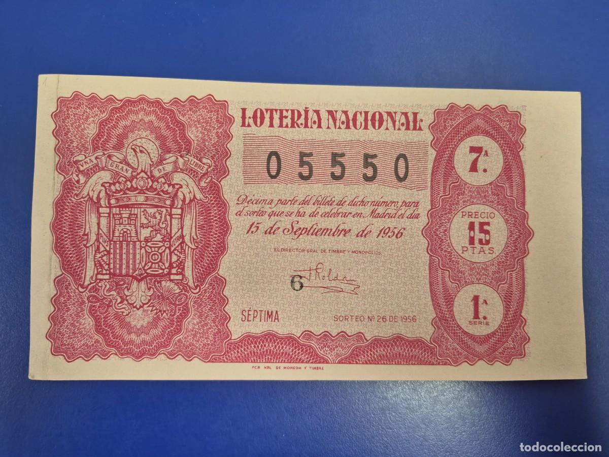 Loter&iacute;a nacional: LOTERIA NACIONAL SORTEO 26 DE 1956