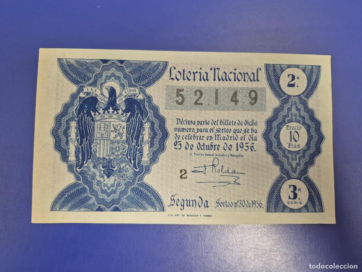 Loter&iacute;a nacional: LOTERIA NACIONAL SORTEO 30 DE 1956