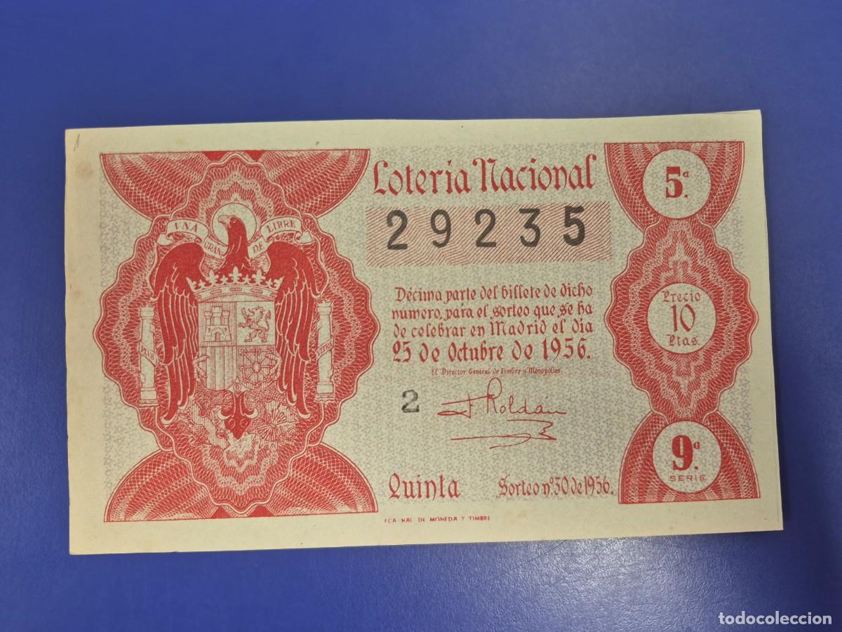Loter&iacute;a nacional: LOTERIA NACIONAL SORTEO 30 DE 1956