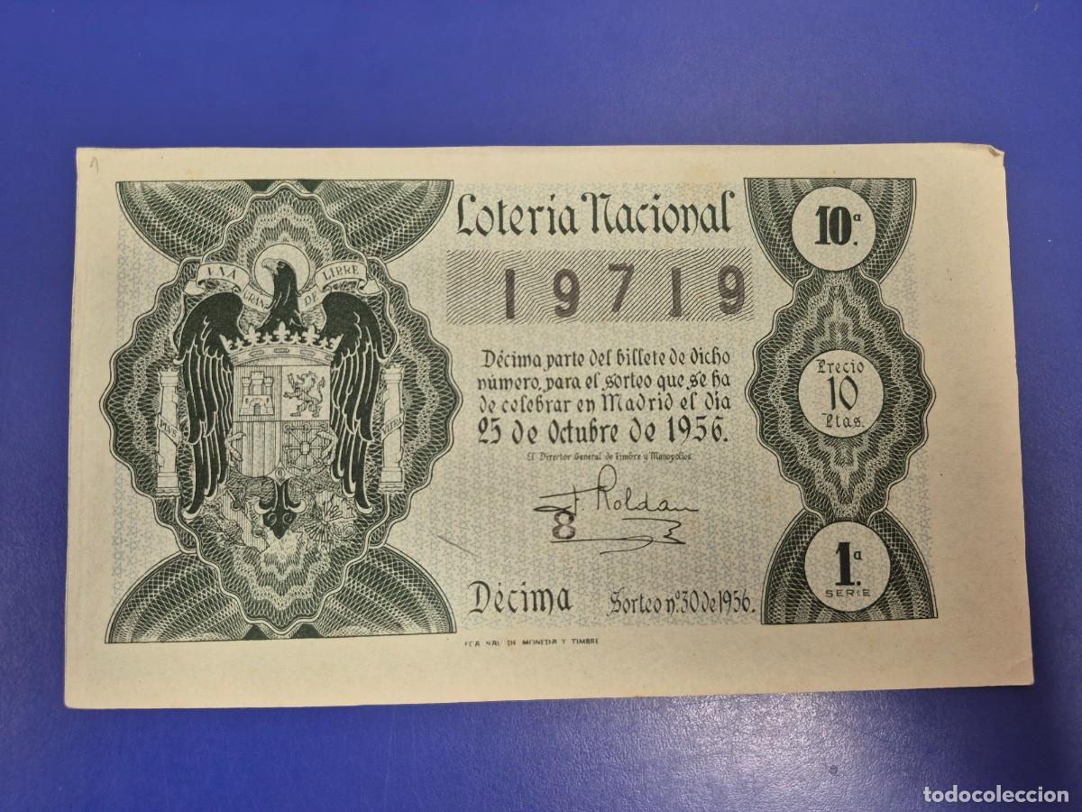 Loter&iacute;a nacional: LOTERIA NACIONAL SORTEO 30 DE 1956