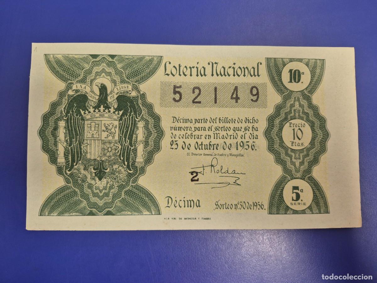 Loter&iacute;a nacional: LOTERIA NACIONAL SORTEO 30 DE 1956