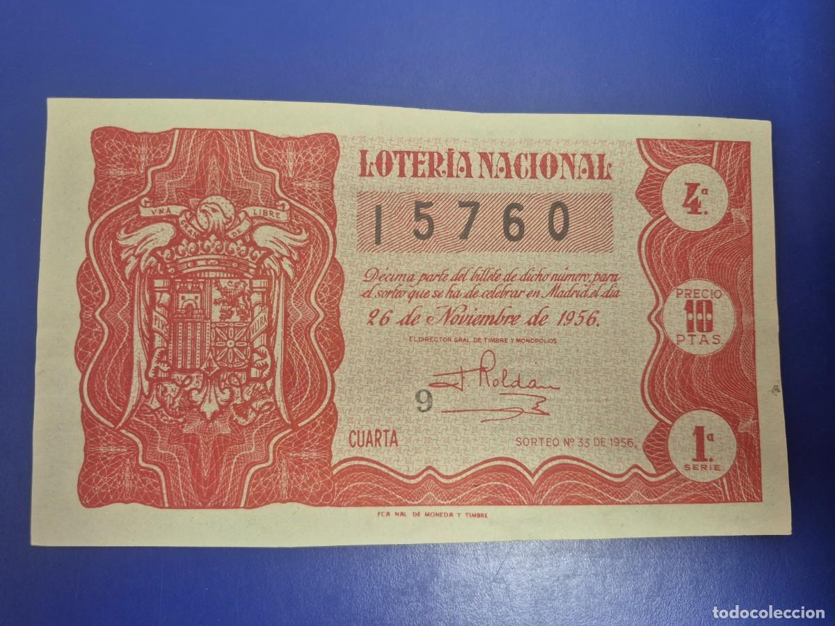 Loter&iacute;a nacional: LOTERIA NACIONAL SORTEO 33 DE 1956
