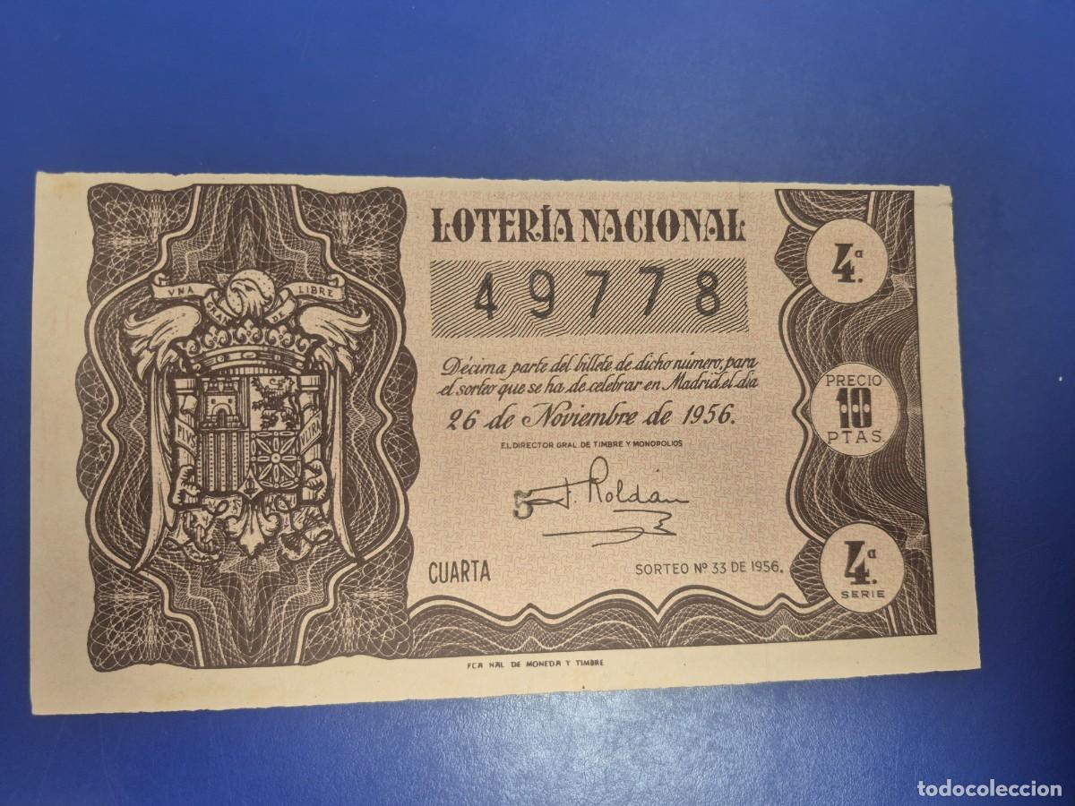 Loter&iacute;a nacional: LOTERIA NACIONAL SORTEO 33 DE 1956