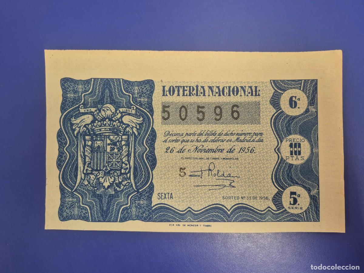 Loter&iacute;a nacional: LOTERIA NACIONAL SORTEO 33 DE 1956