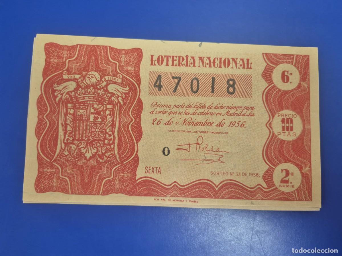 Loter&iacute;a nacional: LOTERIA NACIONAL SORTEO 33 DE 1956