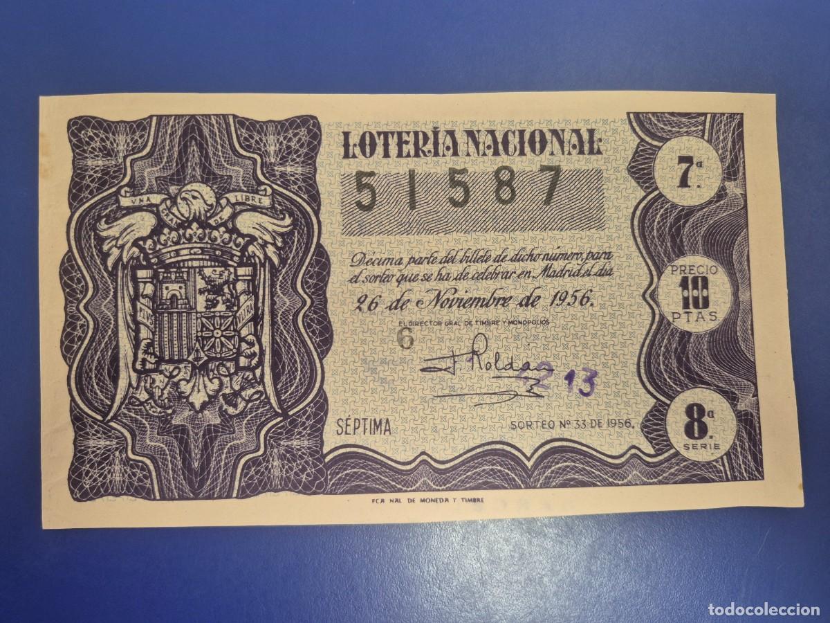 Loter&iacute;a nacional: LOTERIA NACIONAL SORTEO 33 DE 1956