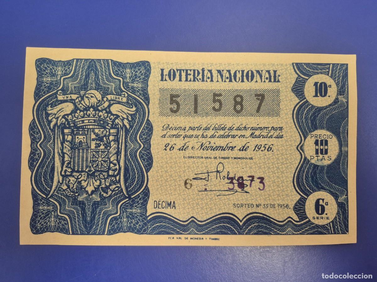 Loter&iacute;a nacional: LOTERIA NACIONAL SORTEO 33 DE 1956