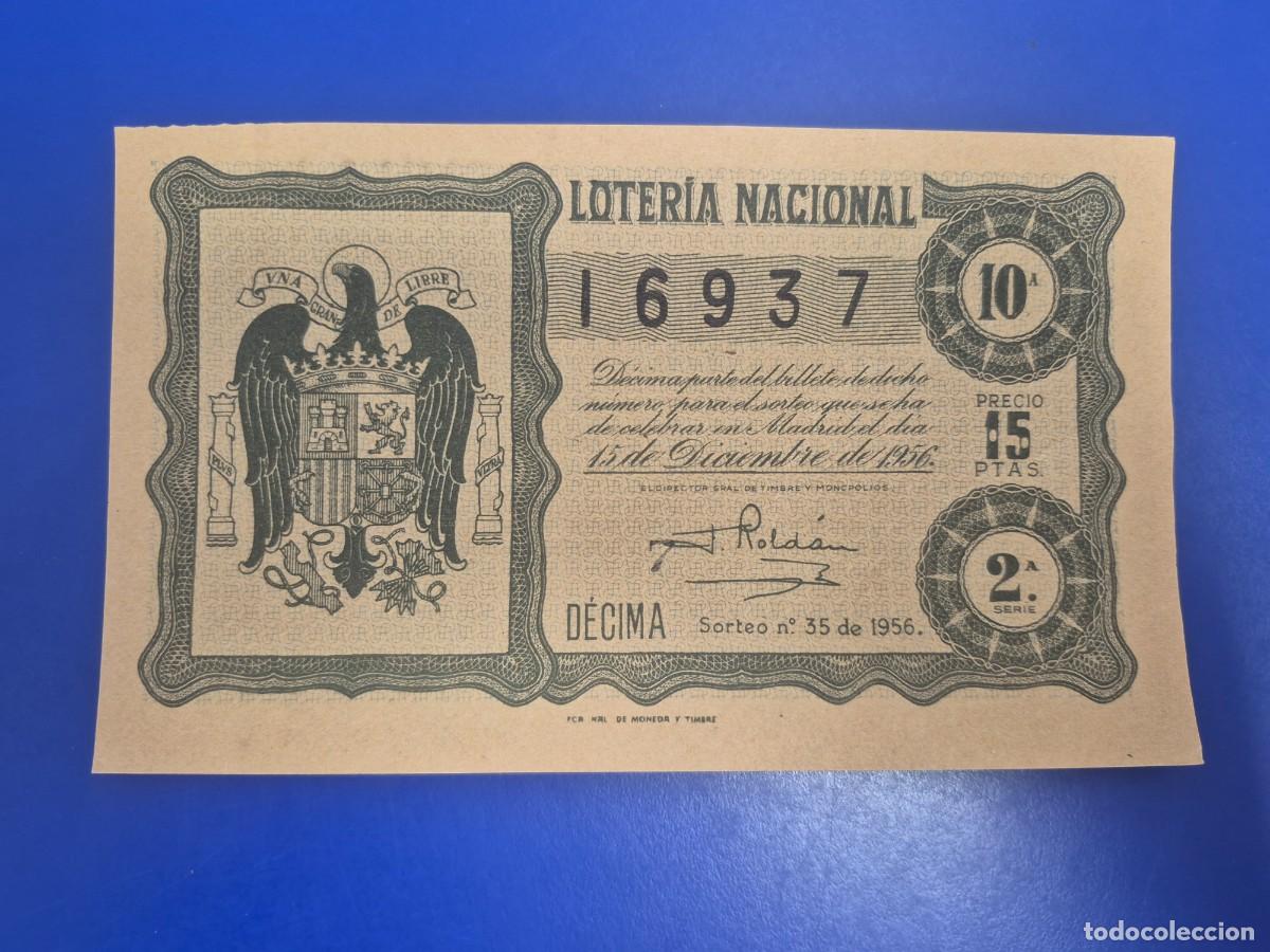Loter&iacute;a nacional: LOTERIA NACIONAL SORTEO 35 DE 1956