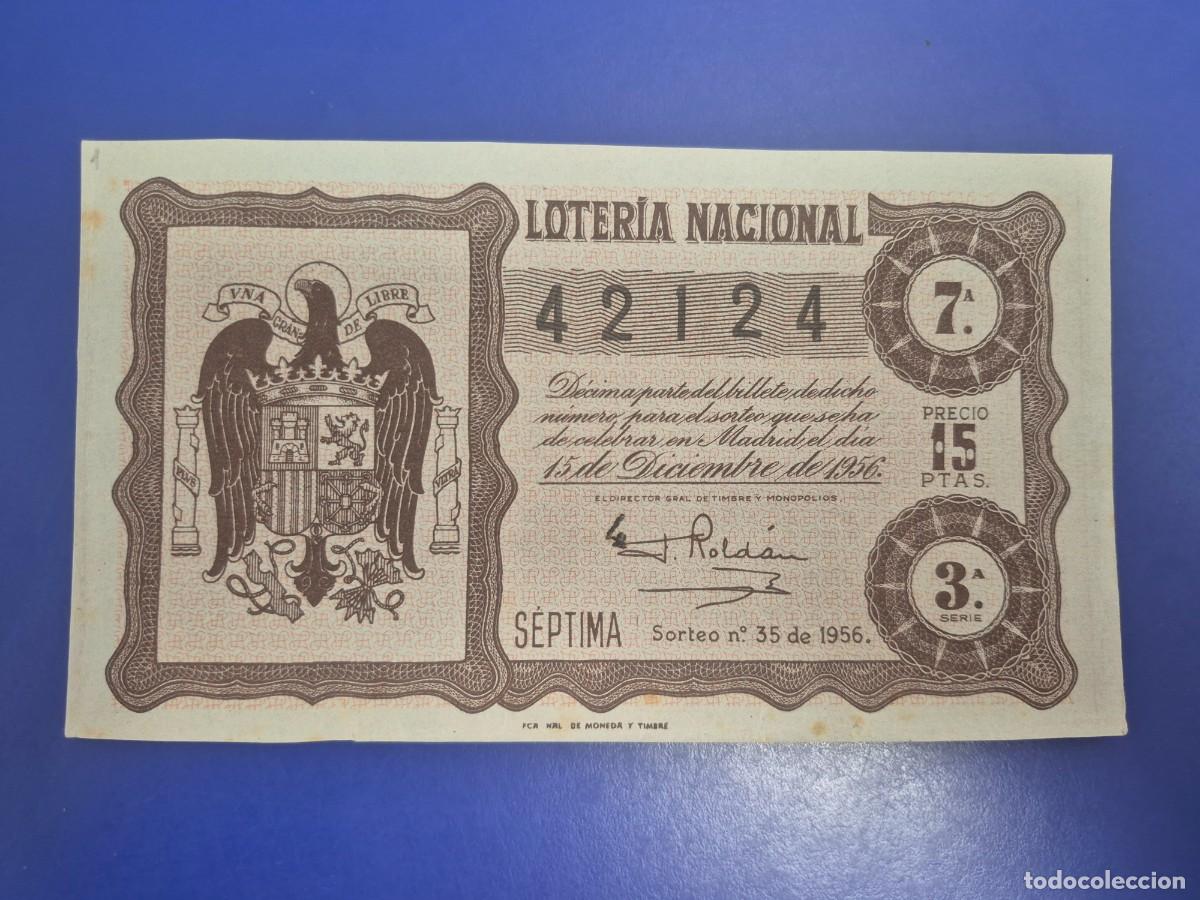 Loter&iacute;a nacional: LOTERIA NACIONAL SORTEO 35 DE 1956
