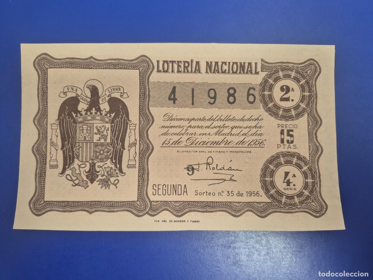 Loter&iacute;a nacional: LOTERIA NACIONAL SORTEO 35 DE 1956