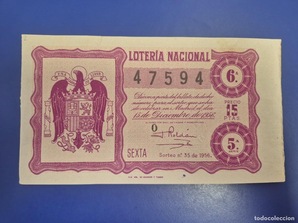 Loter&iacute;a nacional: LOTERIA NACIONAL SORTEO 35 DE 1956