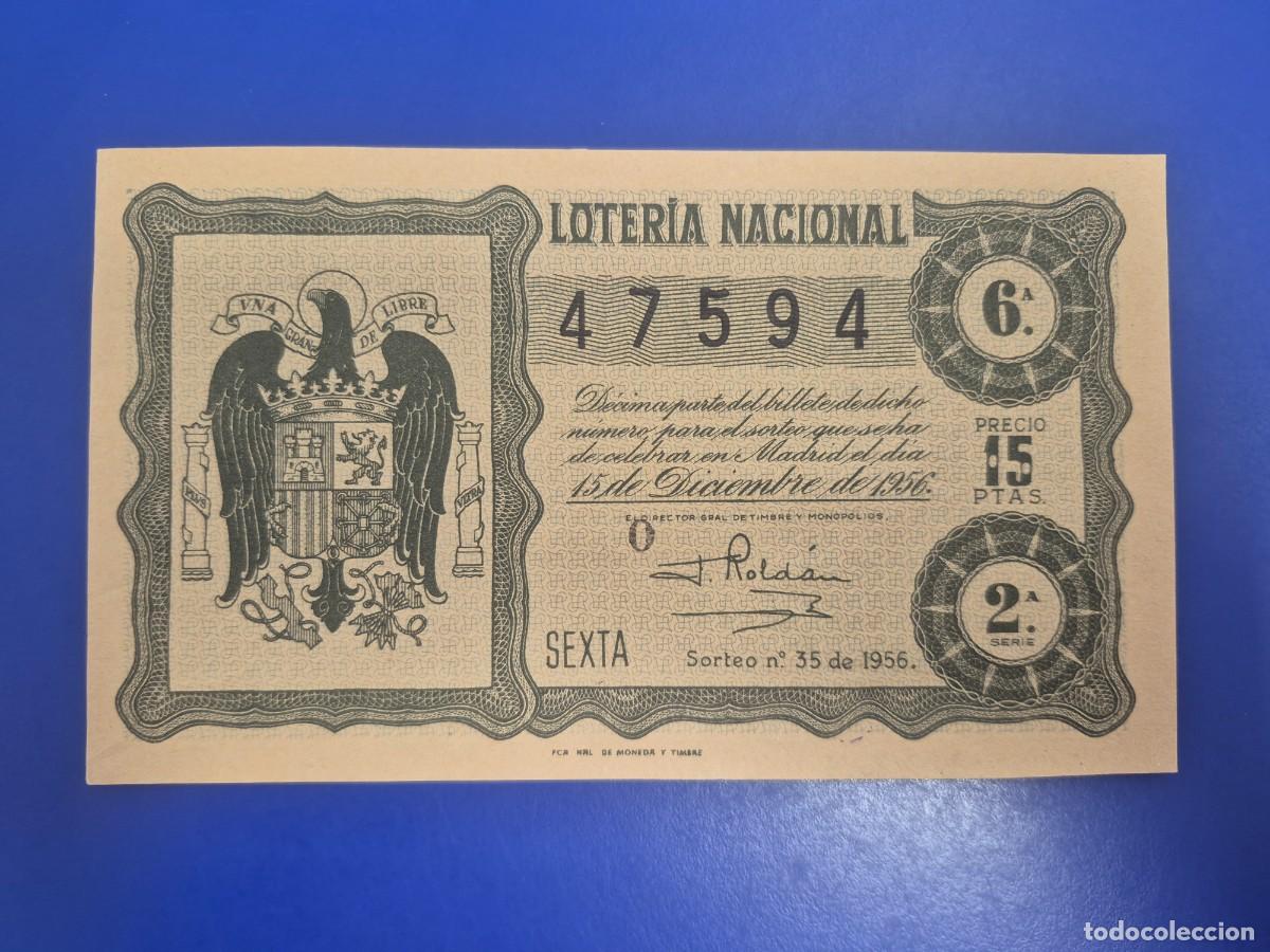 Loter&iacute;a nacional: LOTERIA NACIONAL SORTEO 35 DE 1956