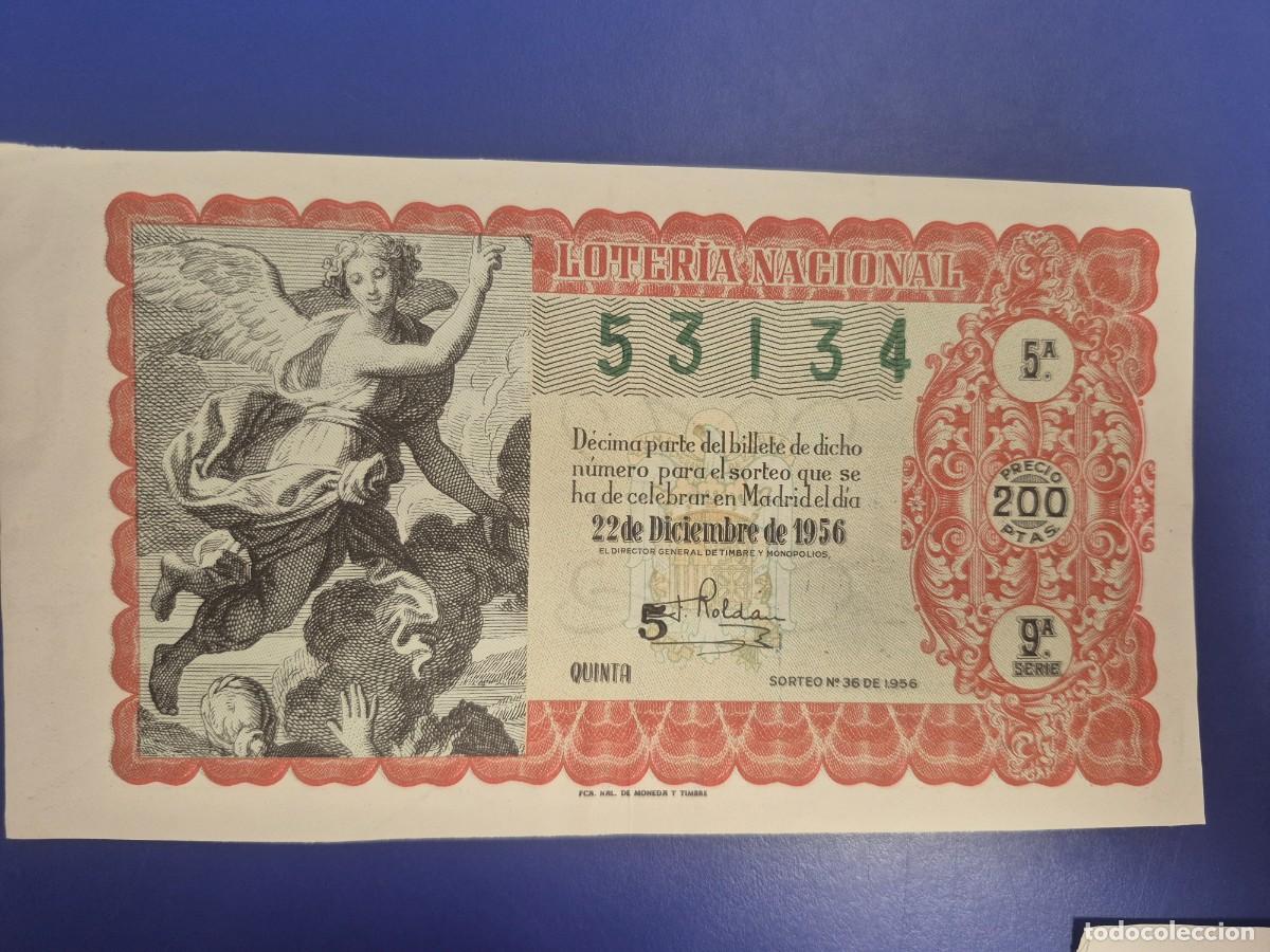 Loter&iacute;a nacional: LOTERIA NACIONAL SORTEO 36 DE 1956 NAVIDAD