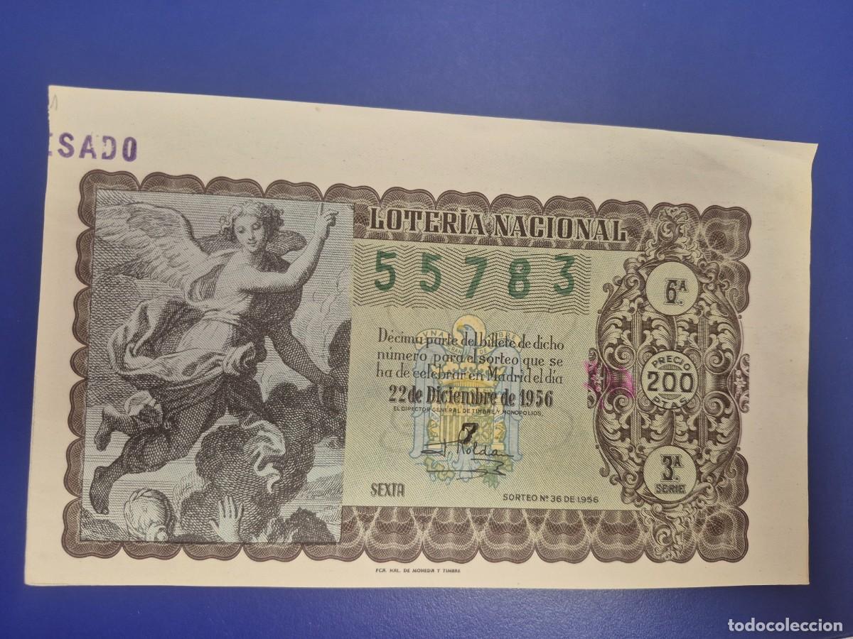 Loter&iacute;a nacional: LOTERIA NACIONAL SORTEO 36 DE 1956 NAVIDAD